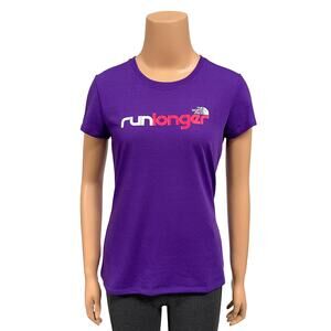 The North Face Run Longer Tee Sz S or XS Short Sleeves Purple T-Shirt Crew Neck